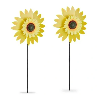 Abbildung von relaxdays Windspiel 2er Set Windrad Sonnenblume