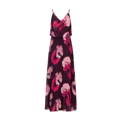 Abbildung von Apart Abend Maxikleid, Damen, Größe: 46, Pflaume multicolor