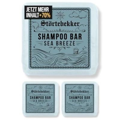 Abbildung von NEU: Störtebekker® Premium Festes Shampoo Sea Breeze (x3) Handgefertigtes, veganes für Herren &amp; Damen Wohlduftende Duschpflege Haut und Haar Feuchtigkeits