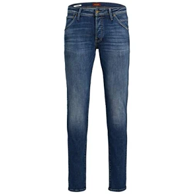 Abbildung von Jack &amp; Jones Jjiglenn Jjfox AGI NOOS Jeans Slim Fit, Herren, Größe: 29x30, Blue denim