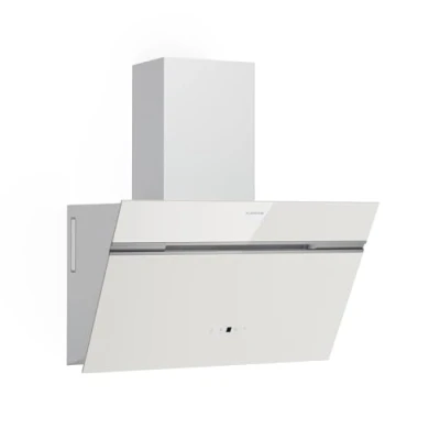 Abbildung von Klarstein Alina Dunstabzugshaube 60cm Kopffreihaube, 520 m3/h Luftstrom, A++ Energieeffizienz, LED Beleuchtung, Touch Control, Umluft &amp; Abluft, Weiß