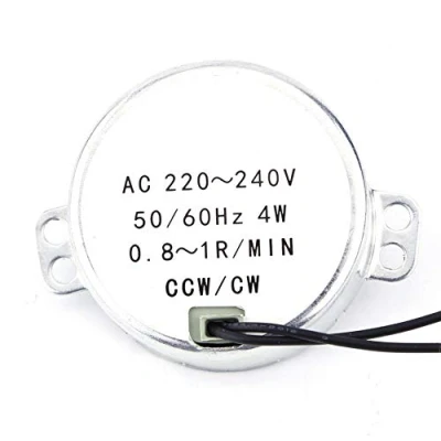 Abbildung von Synchronmotor 50 / 60Hz Frequenz AC 220 240V drehbar Getriebemotor CW/CCW 4W Mikrowelle(0.8 1RPM)