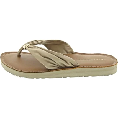 Abbildung von Tommy Hilfiger Elevated Beach Zehentrenner, Damen, Größe: 36, Horseradish Schuhe