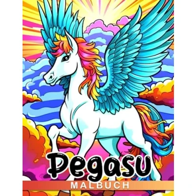 Abbildung von Pegasus Malbuch: 30 Ausmalbilder mit einer beliebten griechischen mythologischen Kreatur. Perfektes Geschenk für alle Altersgruppen zum Ausmalen und Spaß haben.