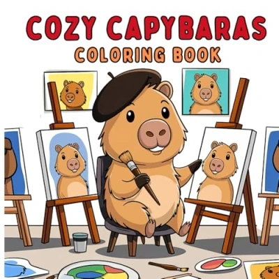 Abbildung von Cozy Capybaras:: An Adorable Coloring Book for All Ages: Simple, Cute Capybaras Stress Relief and Relaxation by