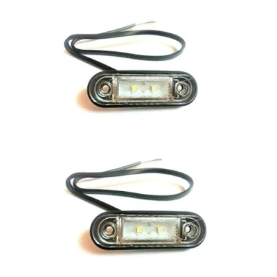 Abbildung von MelTruck® 2x LED Umrissleuchte Begrenzungsleuchte 12V 24V für LKW Anhänger Wohnwagen (Weiß)