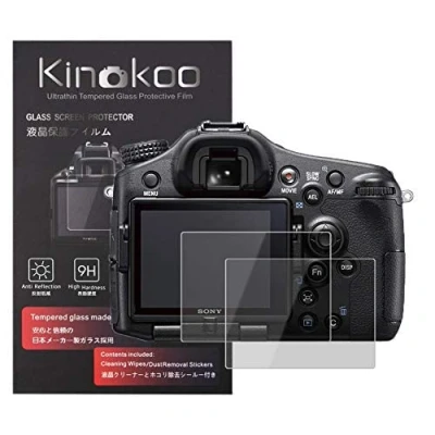 Abbildung von kinokoo Gehärtetes Glas für Sony A9/A77M2/A99 Kristallklarer Film Displayschutzfolie Blasenfrei/Kratzfest(2er Pack)