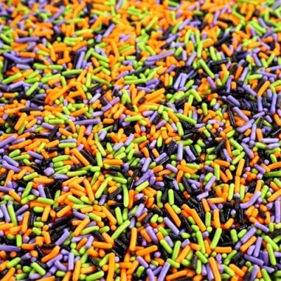 Abbildung von Streuselheld Jimmie`s Halloween 40g Streusel zum Dekorieren und Verzieren von Gebäck aller Art wie Torten Kuchen Keksen Zuckerstreusel