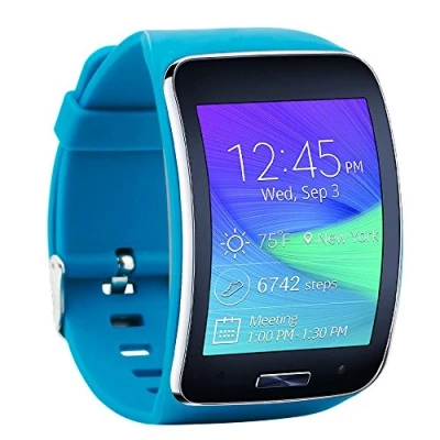Abbildung von Fit Power Ersatzarmband für Samsung Galaxy Gear S R750 Smart Watch, verstellbare Größe, kabellos, Smartwatch, Zubehör, Band, Gurt, mit sicherem Verschluss, Pack of 4B