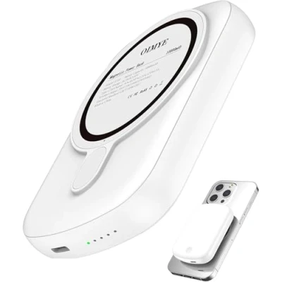 Abbildung von OIMYE Mag Safe Powerbank 10000mAh, Wireless Power Bank PD 20W Schnelles Laden, Magnetische Kompatibel mit Magsafe für iPhone 15/14/13/12 Serie, Mini USB C Externe Batterie Pack