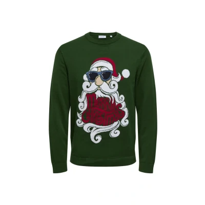 Abbildung von Only &amp; Sons XMAS Place Rneck Strickpullover, Herren, Größe: Small, Grün