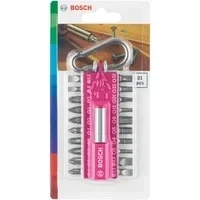 Abbildung von 21tlg. Snap Hook BOSCH fuchsia Kleinsortiment Schrauben Bit Set