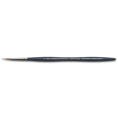 Abbildung von Winsor &amp; Newton 5011204 Professional Aquarellpinsel, Malpinsel für Aquarellfarben mit synthetischen Fasern, ergonomischer Griff, langlebig formstabil, kurze Stiel Rundpinsel Spitz Nr. 4
