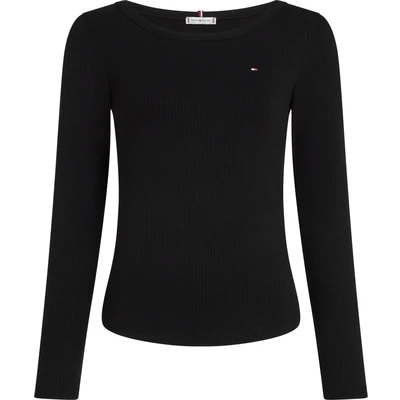 Abbildung von Tommy Hilfiger Curve SLIM Langarmshirt, Damen, Größe: 46, Black