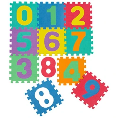 Abbildung von LittleTom 10 Teile Spielmatte Baby ab Null 30x30 Schaumstoff Puzzlematte Kinder Isomatte Spielteppich Outdoor Puzzle Teppich Matte Krabbelmatte Abwaschbar Bodenschutzmatte Kinderzimmer