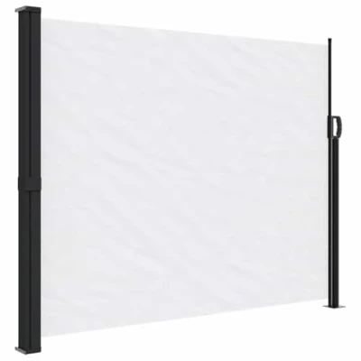 Abbildung von vidaXL Seitenmarkise, Sichtschutz Ausziehbar, Windschutz Sonnenschutz für Garten Balkon Terrasse, Seitenrollo Seitenwandmarkise, Weiß 170x300cm