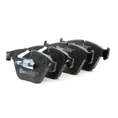 Abbildung von BREMBO P 06 074 Bremsbelagsatz für Verschleißwarnanzeiger vorbereitet mit Kolbenclip ohne Zubehör BMW: 6 Coupe, 5 Touring, GT