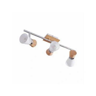 Abbildung von Vivica 3 flammige Deckenlampe mit Holzelementen