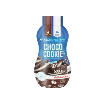 Abbildung von ALLNUTRITION Süße Soße Sirup Zuckerfrei Süßer Low Calorie für Süßspeisen, Pfannkuchen, Waffeln Fettfreie Cremige Sauce Kalorienarme Süßigkeiten Snack 500ml Choco Cookie