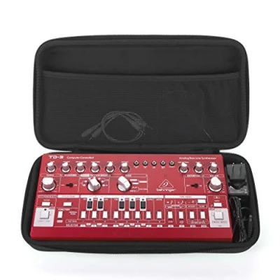 Abbildung von Analog Cases Pulse Case für Behringer TD 3 or Crave oder vergleichbare Synthesizer (Transporttasche aus langlebigem, geformtem Eva/Nylon, Komfortabler Griff, integrierte Netzttasche), Schwarz