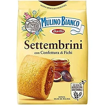 Abbildung von 3x Mulino Bianco Settembrini Kekse mit Feigenmarmelade biscuits cookies 300g + Italian gourmet polpa 400g