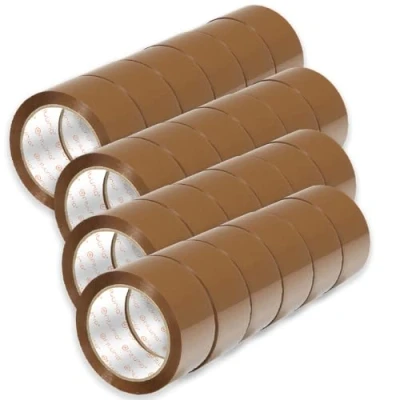 Abbildung von OFITURIA Paketklebeband, Braunes Klebeband, Packband für Umzugskartons und Sendungen, Verpackungsklebeband, Sicheres Widerstandsfähiges Paketband (38mmx66m, 24 Rollen)