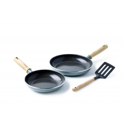 Abbildung von GreenPan Pfannenset mit Spatel Mayflower ø 20 und 24 cm Keramische Antihaftbeschichtung