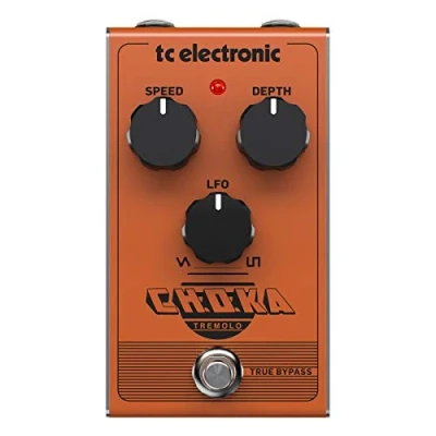 Abbildung von tc electronic CHOKA Tremolo Vollständig analoges Pedal im Vintage Stil mit 3 Knopf Design und nahtlosem Morphing zwischen LFO Stilen, Mehrfarbig