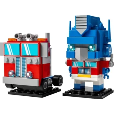 Abbildung von LEGO BrickHeadz 40803 Optimus Prime Mech &amp; Fahrzeug, 2 in 1 Bauset, 237 Teile, kultiger Transformer als Roboter und Truck, Geschenk für Fans ab 10 Jahren