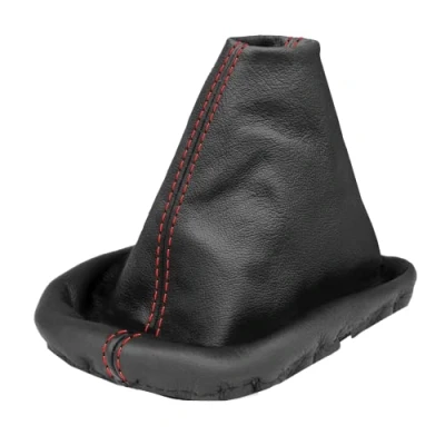 Abbildung von L &amp; P Car Design L&amp;P A0031 Schaltsack Schaltmanschette kompatibel mit VW Passat 3B B5 3BG 100% Echtleder Leder in Schwarz Naht Rot
