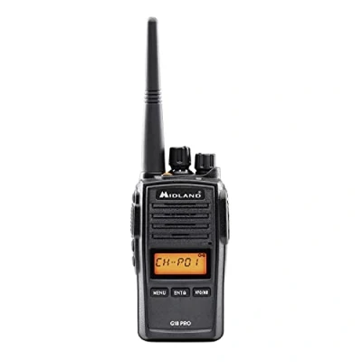 Abbildung von Midland G18 Pro, Professioneller Mobilfunk (PMR), 99 Kanäle, 446.00625 446.19375 MHz, 12000 m, LCD, Lithium Ion (Li Ion)