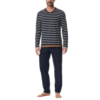 Abbildung von Schiesser Casual Nachtwäsche Set, Herren, Größe: 58, Nachtblau