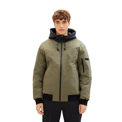 Abbildung von TOM Tailor Denim Outdoorjacke, Herren, Größe: Large, Dusty olive green
