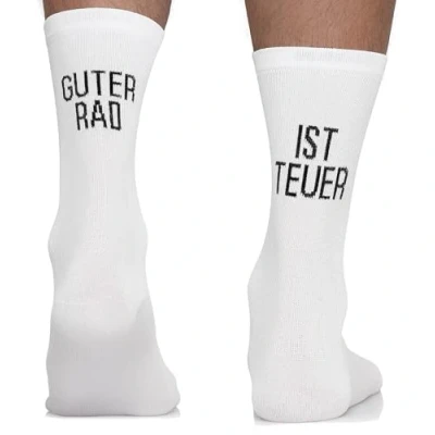 Abbildung von TODO Fahrradsocken Herren und Damen. Atmungsaktive Rennrad Socken. Motiv Fahrrad Socken Herren, Radsocken (Guter Rad is Teuer 43 46)