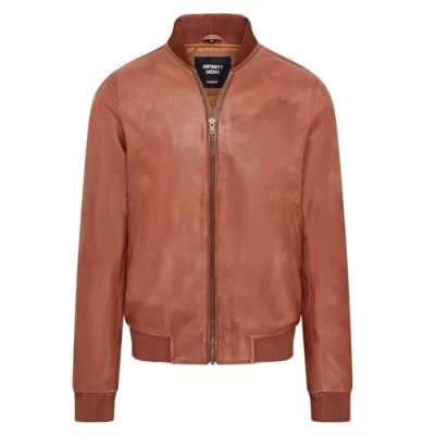 Abbildung von MA 1 Varsity Bomberjacke aus weichem Leder f�r Herren