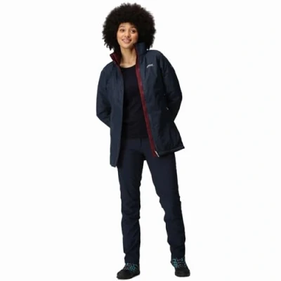 Abbildung von Regatta Damen Wm Highton Strtch Waterproof Breathable Taped Seams Insulated Hooded Jacket with Zipped Pockets Jacke, dunkelrot/violett, 36