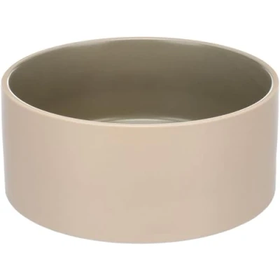 Abbildung von Flamingo Futter und Trinknapf Anca Rund Beige/Grün 1.2L, Luxus in Hochwertigem Keramik, Stark Langlebig, Schönes Design