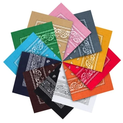 Abbildung von Kurtzy Haarband 12er Set Halstücher Vielseitige Kopfbedeckungen, 1 tlg., Pack Bandanas Multifunktionale Kopftücher