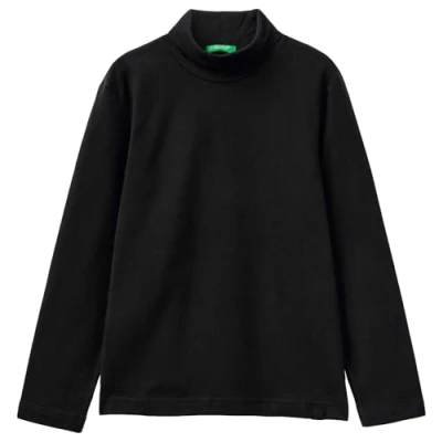 Abbildung von United Colors of Benetton Jungen M/L 3dkec202o T Shirt, Schwarz, 160 cm