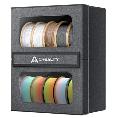 Abbildung von Creality Filament Aufbewahrungsbox, 2 stöckiges Lagerregal, Aufbewahrung von 10 Spulen mit 1 kg Filament, 3D Drucker Aufbewahrungsbehälter für Filament/UV Harz