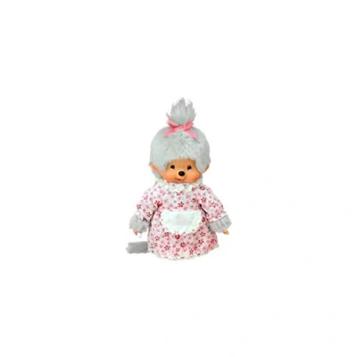 Abbildung von Monchhichi Plüschfigur Großmutter Oma 20 cm Mädchen Puppe Omi mit grauem Fell