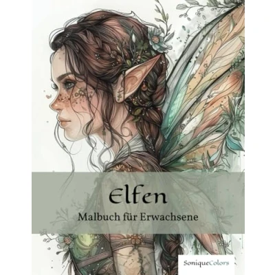 Abbildung von Elfen Malbuch für Erwachsene: 50 märchenhafte Elfenmotive ein einzigartiges Ausmalerlebnis und zauberhafte Momente der Fantasie