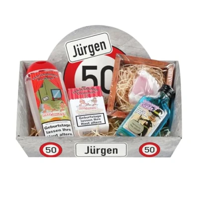 Abbildung von Lustapotheke® Personalisierter Geschenkkorb zum Geburtstag, gefüllt mit Scherzartikeln