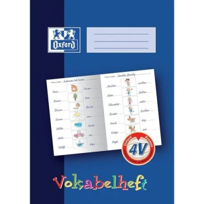 Abbildung von 10 x Oxford Vokabelheft A4 16 Blatt 4V (3 spaltig zum Malen)
