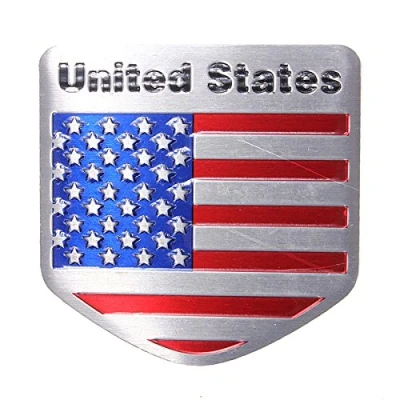 Abbildung von C FUNN Auto Emblem Aufkleber, Metall, Umrüstung, USA Flagge