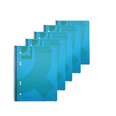 Abbildung von Q Connect KF10034 Spiralbuch, A5, Polypropylen, transparent 5 blau
