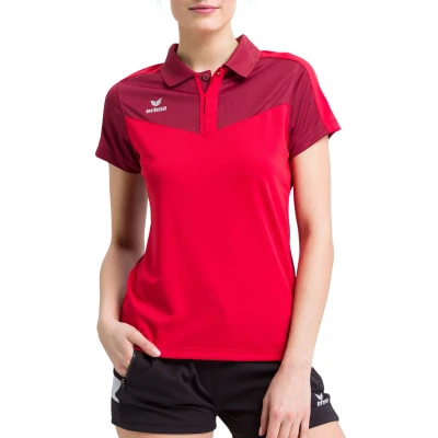 Abbildung von Erima Damen Squad Sport Poloshirt, Bordeaux/Rot, 40