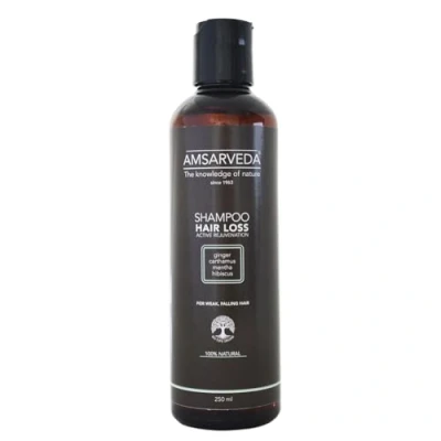 Abbildung von Amsarveda Hair Loss Active Rejuvenation Shampoo 100% natürlich, ayurvedisch, intensive Reinigung, pflegend, ohne Parabene und Sulfate, 250 ml
