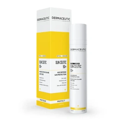 Abbildung von Dermaceutic Sun Ceutic 50+ Anti Aging Sonnenschutz und Sonnencreme mit UV Filter LSF 50 Gesichtspflege Hyaluronsäure, Aloe Vera Stammzellenstimulator 50ml