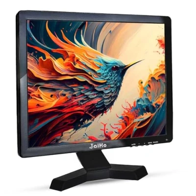 Abbildung von JaiHo 17 Zoll Computer Monitor 1280x1024 4:3 Desktop Monitor, PC Bildschirm mit HDMI/VGA/BNC/USB/AV, LCD für Laptop Home Office, VESA 75x75, Dual Lautsprecher